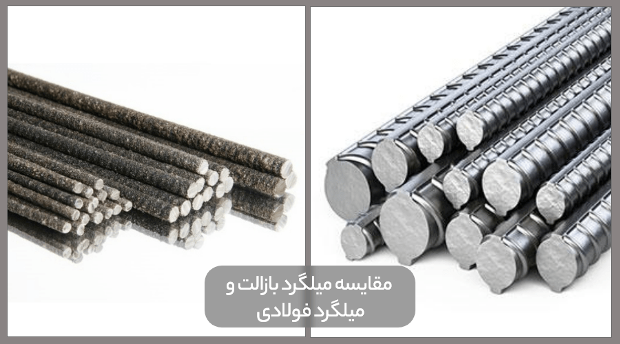 Comparison of basalt rebar and steel rebar min - راهنما کامل شناخت میلگرد بازالت و کاربردهای آن